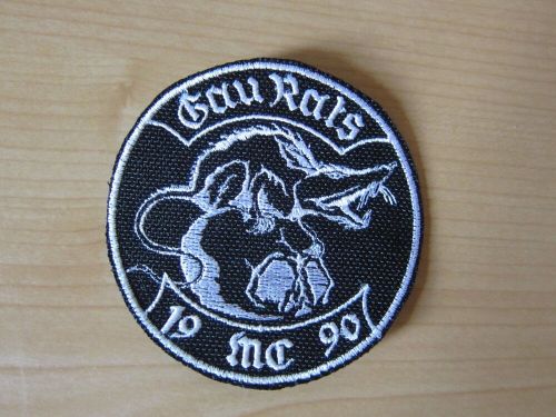 Mc patch gau rats mc rocker hat patch motorcycle club patches hat vest-