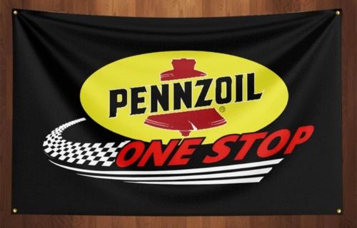Pennzoil workshop/mancave advertising fan flag/banner