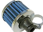 Small breather filter 12mm neck size (oil crankcase air) 50x38x12mm blue