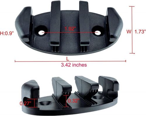 4 pack zig zag kayak cleat nylon anchor cleats with screws for canoes boat...