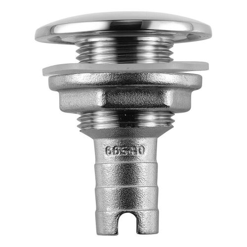 Attwood stainless steel thru-hull short straight barbed - 5/8&#034; inner diameter...