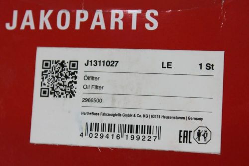 Hert+buss jakoparts oil filter j1311027 screw-on filter nissan pathfinder terrano-