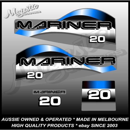 Mariner- 20 hp - decal kit - outboard motor decals