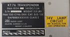 King kt76 (not an &#034;a), 066-1034-00, transponder, yellow tagged