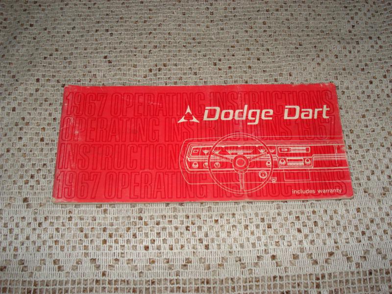 1967 dodge dart owners manual original glove box book 