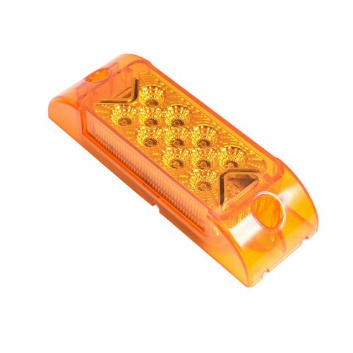 10pcs 6&#034;x 2&#034; amber led reflective rectangle clearance side marker light trailer