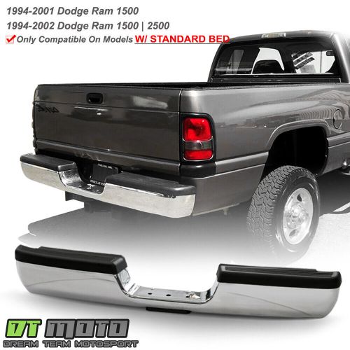 1994-2001 dodge ram 1500 2500 3500 chrome complete rear step pad bumper assembly