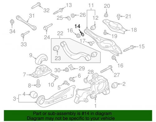 Genuine audi upper control arm adjust cam wht-000-232