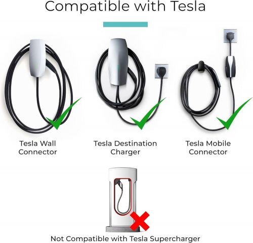 Tesla to j1772 charging adapter, max 48a &amp; 250v electric vehicle- adapter only