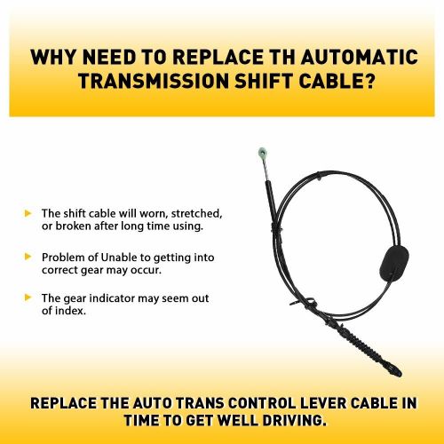 Automatic transmission gear shift cable for chevy silverado 1500 2500 15037353