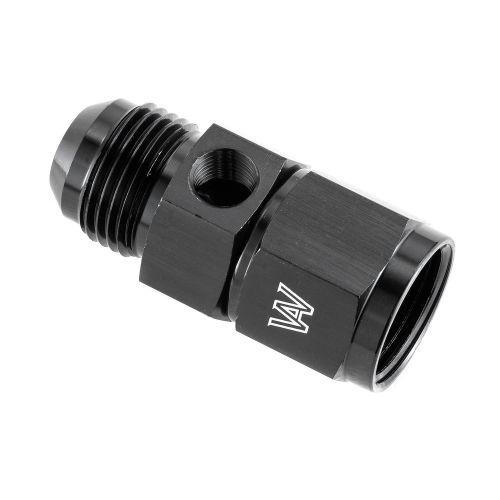 -10an female to -10an male w/ 1/8 npt side port gauge sensor black coupler