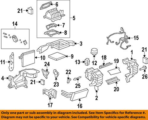 Gm oem 15781467 evaporator & heater-actuator