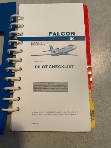 Flight safety falcon 50 pilot checklist emergency abnormal procedures checklist