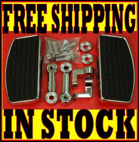 Adjustable chrome mini floorboards pegs kit harley softail dyna xl