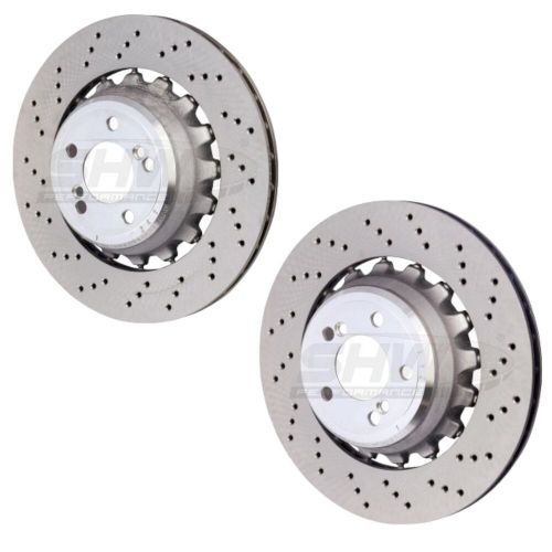 Shw performance rear pair drilled brake discs x2 for bmw f85 x5m f86 x6m 385mm