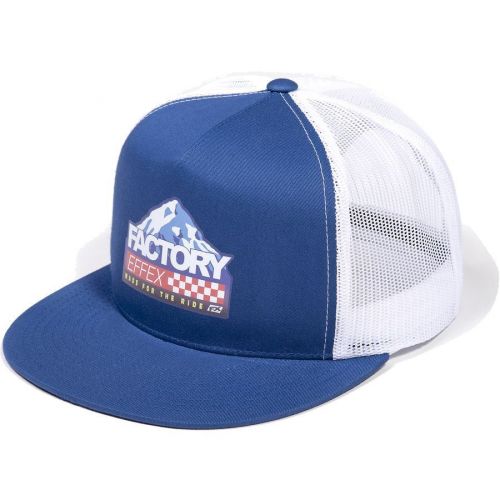 Factory effex peaked snapback hat - blue/white 23-86700