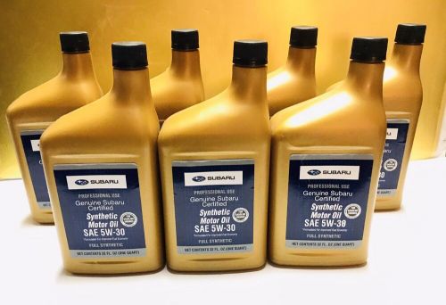 7 pack subaru full  synthetic sae 5w-30 genuine certified 1 qt