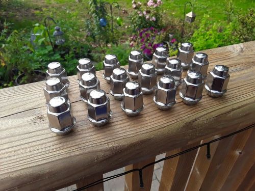 Chrome wheel lug nuts fasteners metric 18 pc automotive car truck tire parts