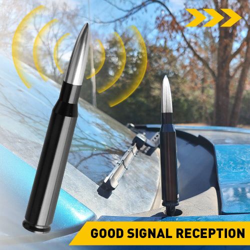 Silver bullet black antenna 50 cal for chevy 1500/2500/3500/gmc silverado sierra