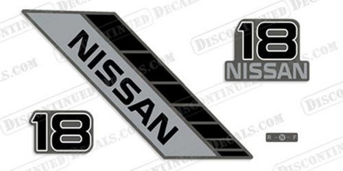 Fits nissan 18hp outboard motor engine decal kit - 1984 - 1995