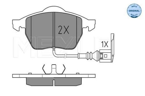 Meyle 025 233 9219/w brake pad set front 74mm height fits audi seat skoda vw