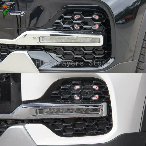 1pair new front bumper fog light grille cover for 2018 chery tiggo 8