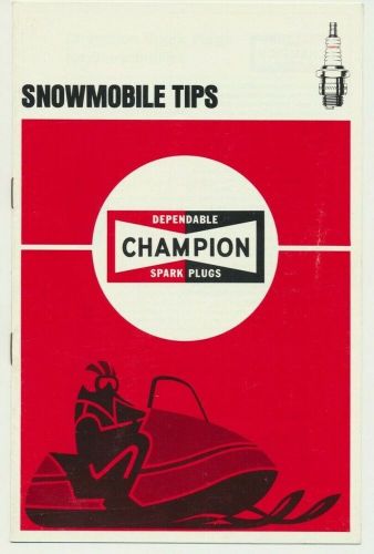 Champion spark plugs snowmobile service tips maintenance manual brochure vintage