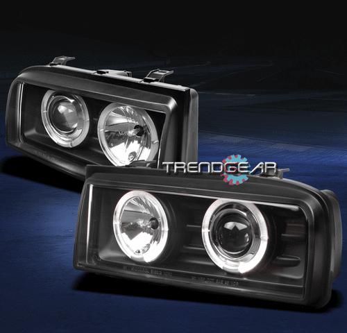 90-95 vw corrado dual halo projector headlight lamp black 91 92 93 94 g60 slc v6