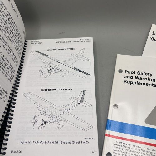 Cessna skyhawk 172p 1986 information manual vintage owners pilot brand new