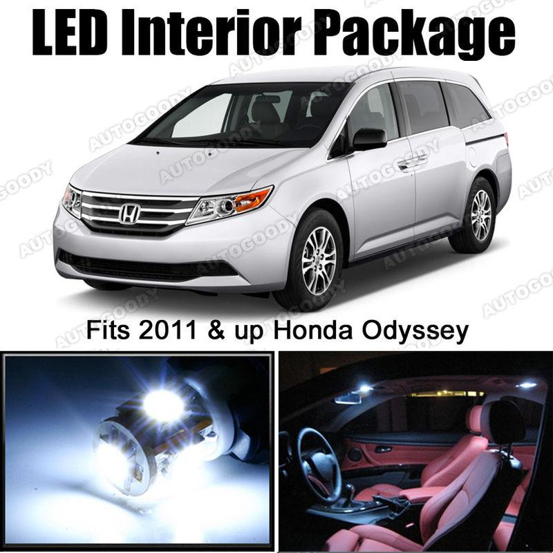 9 x white led lights interior package kit for honda odyssey 2011-2012