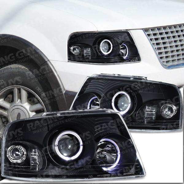 2003-2006 expedition dual halo projector headlights new angel eye lamps new