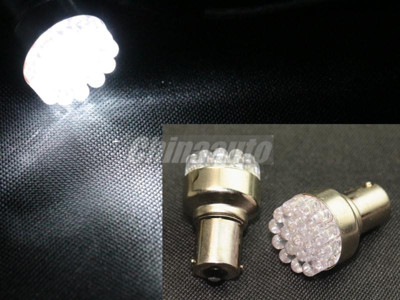 2pcs 19 led white car turning tail parking signal light lamp bulbs single pin