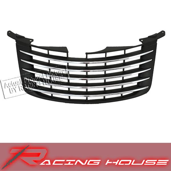 06-07 chrysler pt cruiser primed black w/ chrome mold grille grill replacement