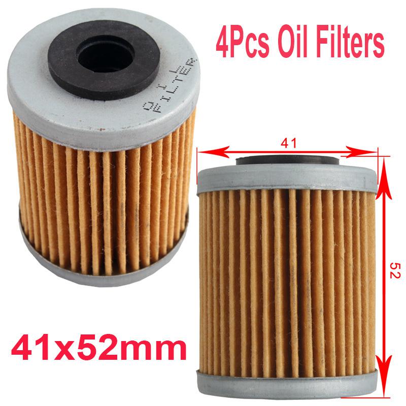 4 pcs  motorcycle oil filter for ktm 560 525690 625 beta polaris beta motor rr