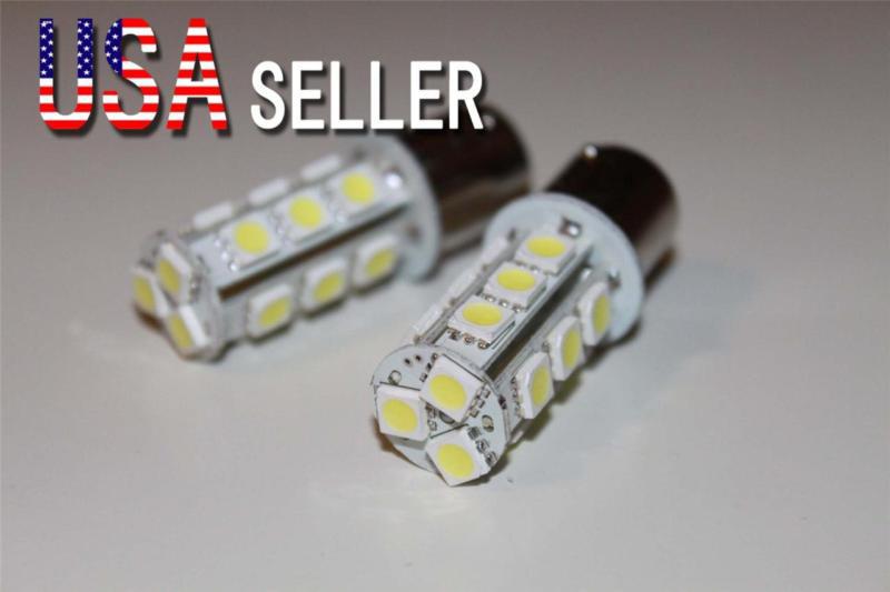 New 2x 1157 car 18 5050 smd led turn  drl tail brake lights bulbs white