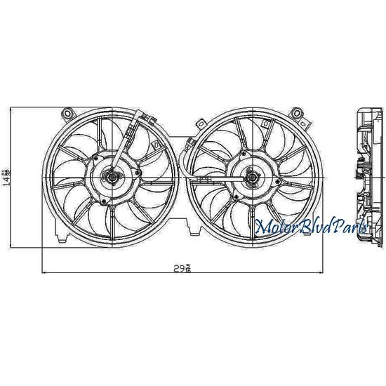 09-12 maxima tyc replacement radiator condenser ac cooling fan assembly 622150