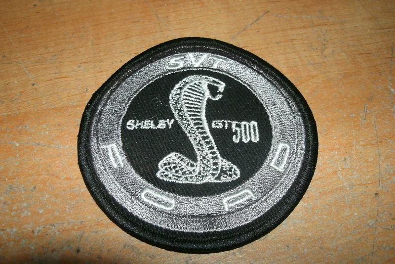 Shelby cobra gt500 gt-500 black silver logo jacket hat shirt patch new round