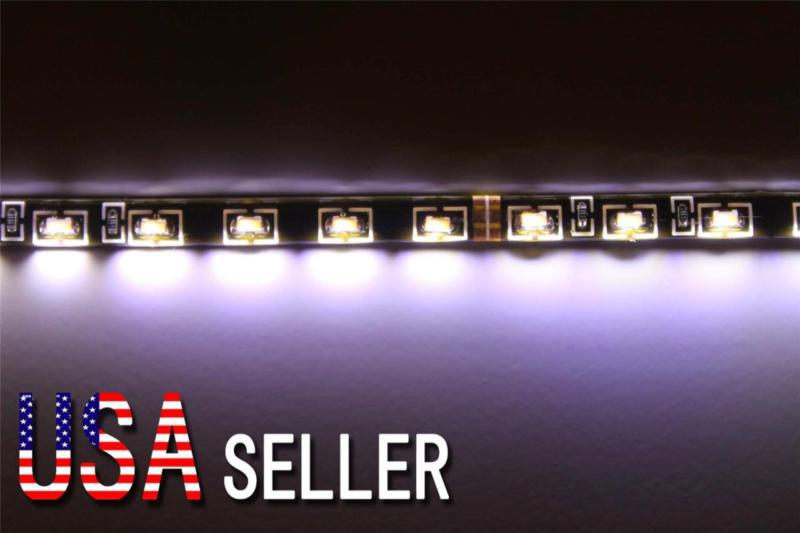 1x 60cm audi style 24" side glow 60-smd led light car truck flexible strip white