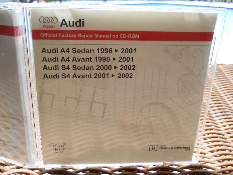 Official audi factory repair manual on cd-rom