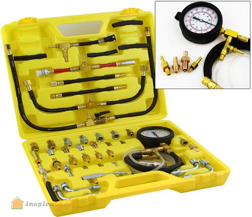 Pro deluxe manometer fuel injection pressure tester gauge kit system 0-140 psi