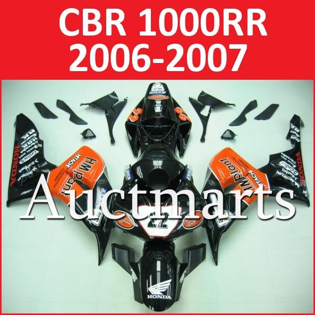 Fit honda 06 07 cbr1000rr cbr 1000 rr 2006 2007 fairing kit abs plastics e50 a01