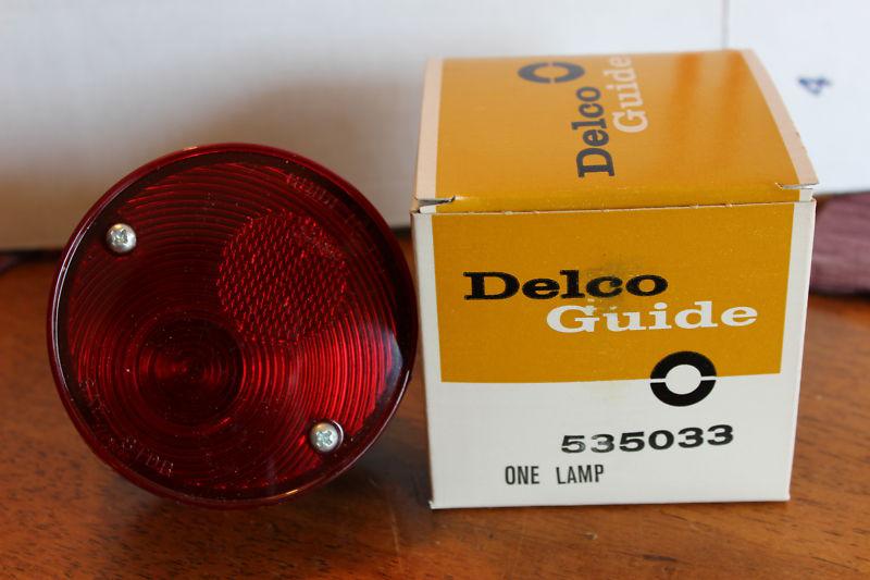 Harley hummer / sprint tail light delco guide 6 volt new in box nos (9)