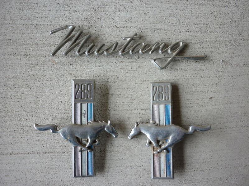 Original 1968 ford mustang emblems set of 3