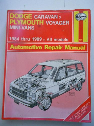 Haynes auto repair manual 1231 dodge caravan plymouth voyager mini-vans 84-89