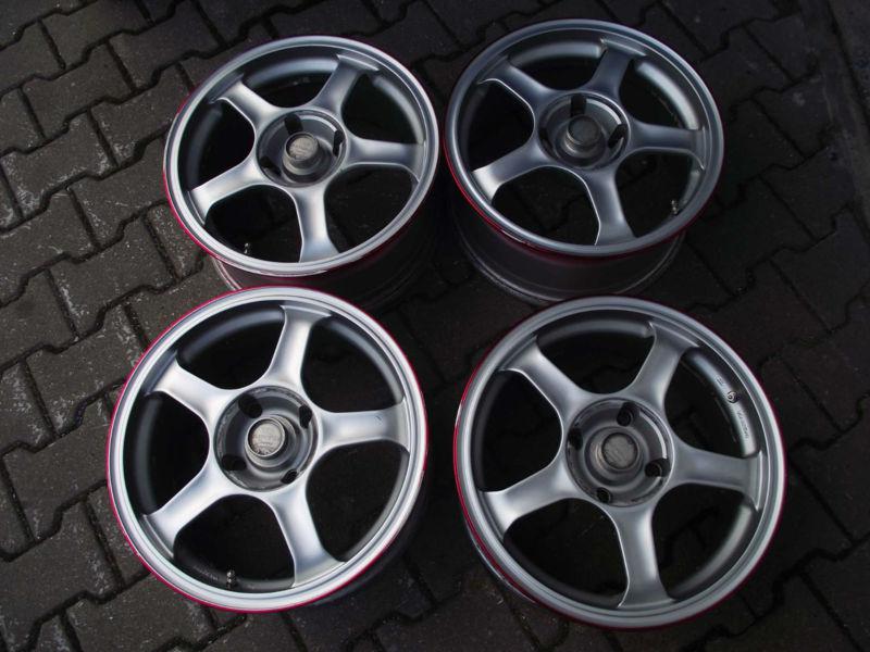 Rims jdm advan tc, 16x7jj, 4x114,3, et 43, silver red lip