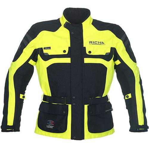 Richa spirit c-change nanosphere motorcycle jacket, flu-yellow/blk, 3xl/chest-48