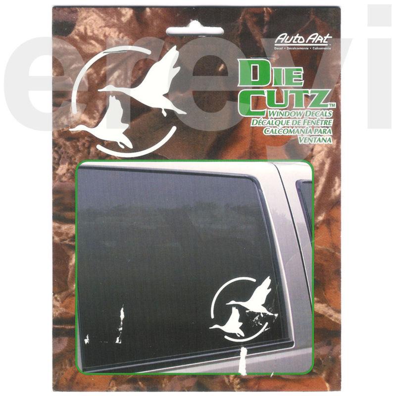 White duck hunting window decal outdoor sport bird hunt car auto truck sticker