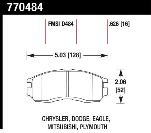 Hawk performance 770484 premium oes; disc brake pads