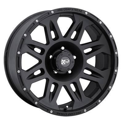 Pro comp xtreme alloys series 7005 cast-blast black wheel 17"x8" 6x139.7mm pair