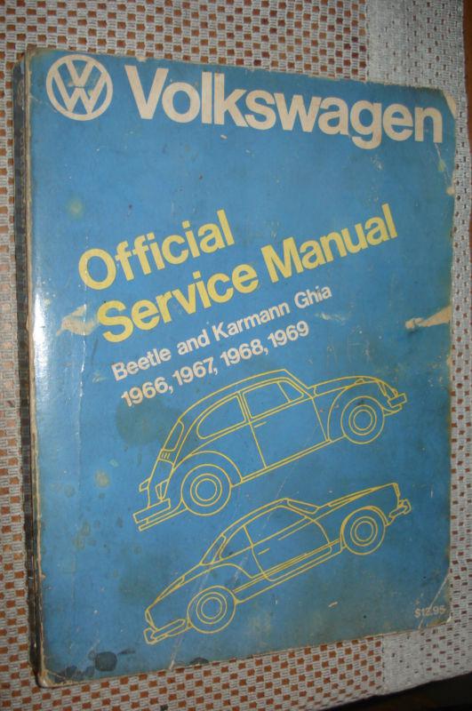 1966-1969 vw bug beetle karmann ghia service manual shop book original 1967 1968